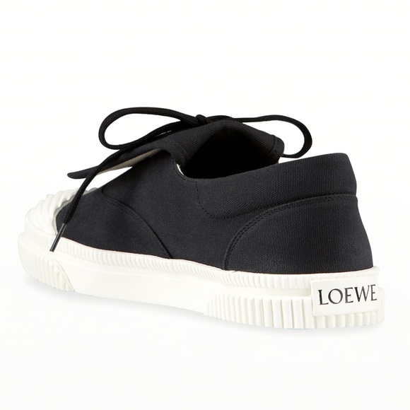 LOEWE Anagram Flap Sneakers in Black Canvas Size EU 40 / US 10 - Picture 5 of 8